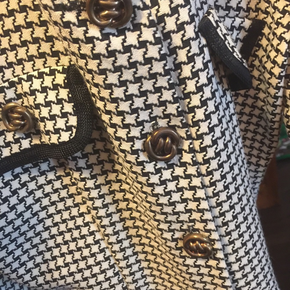 La Belle Vintage Houndstooth Button Down Dress - Picture 4 of 7